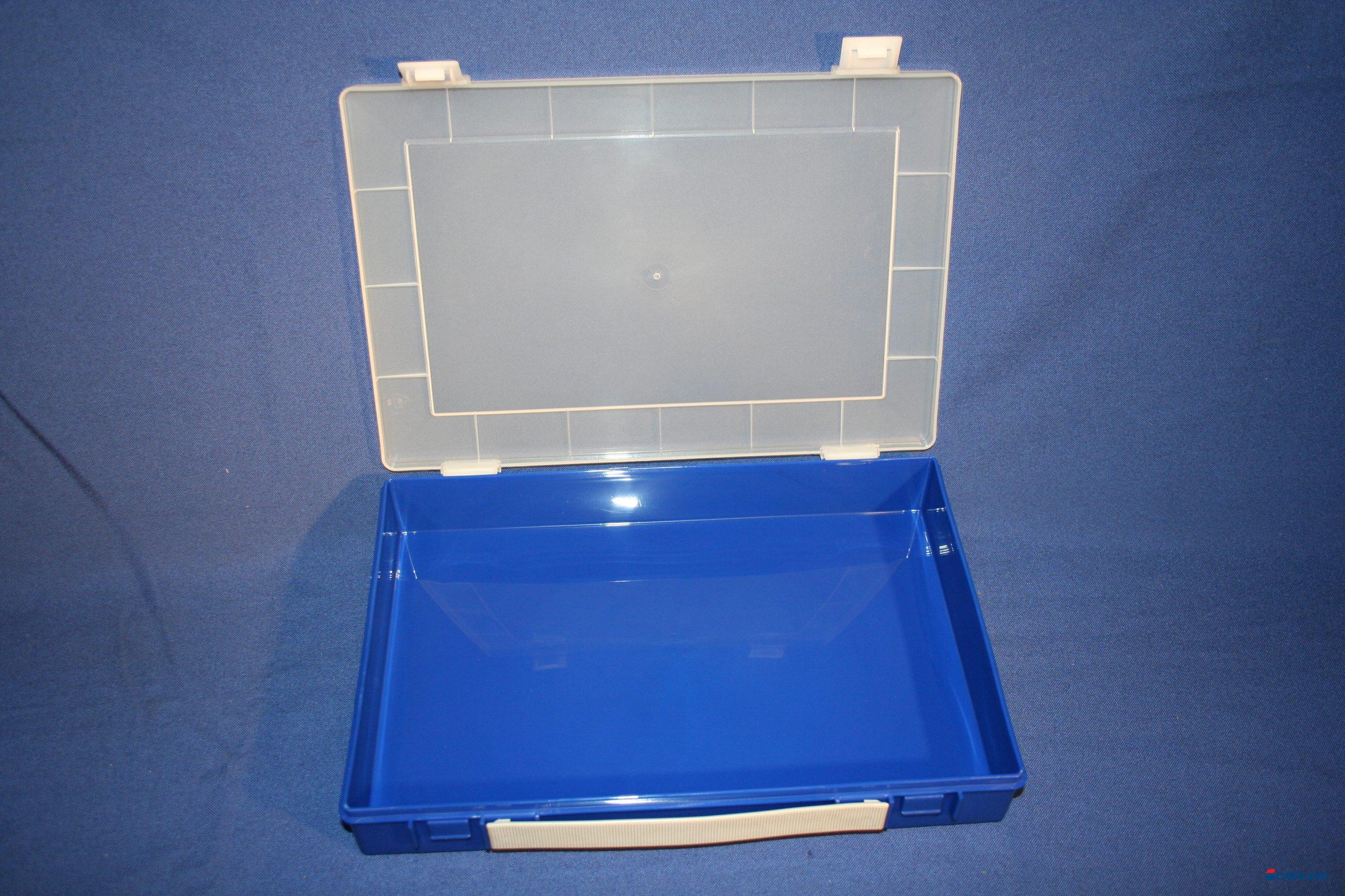 Assortimentsbox PP blauw 1-vaks 335x225x55mm