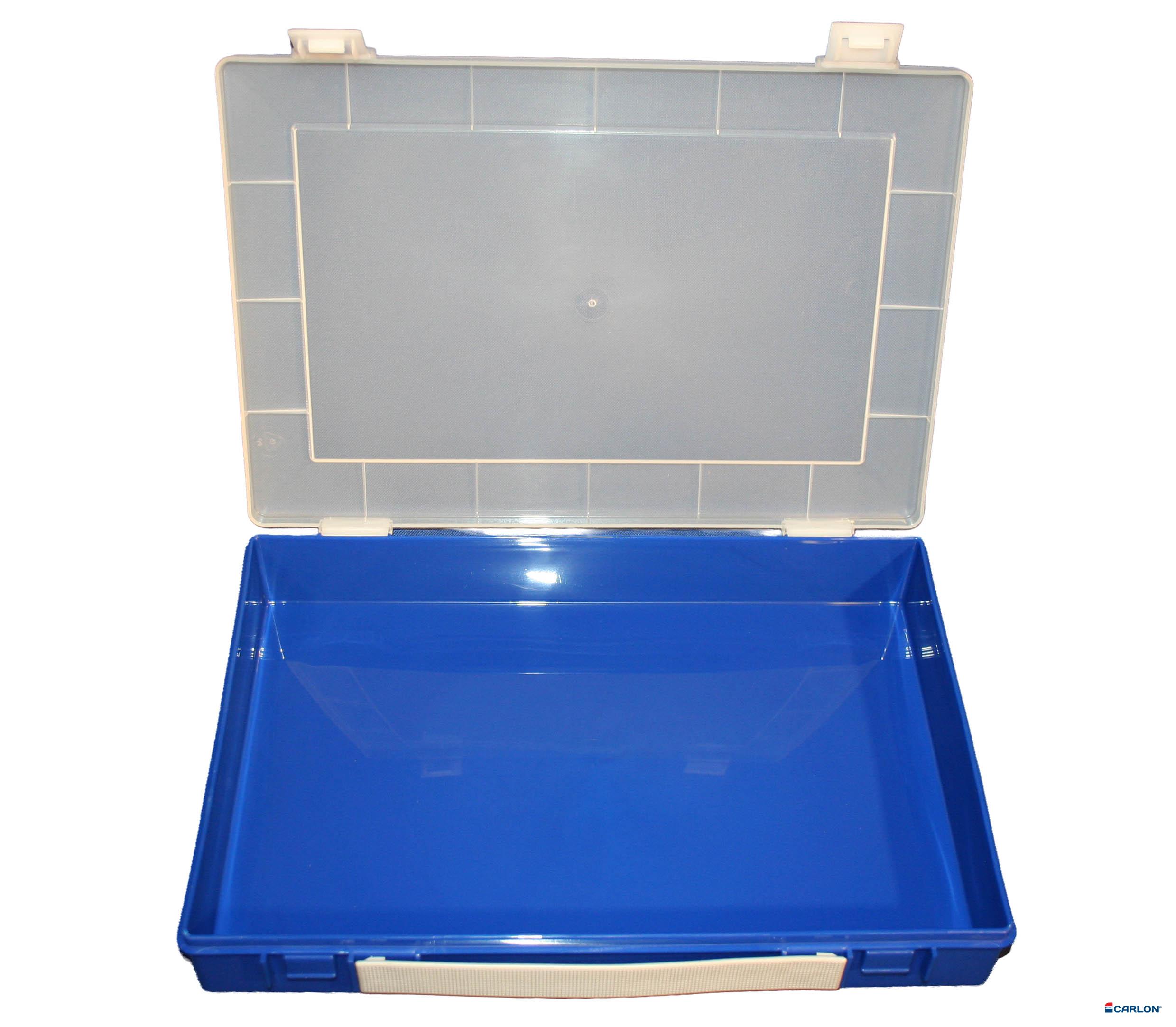 Assortimentsbox PP blauw 1-vaks 335x225x55mm