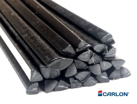 Lasdraad kunststof HDPE zwart driehoek 4mm (25st)