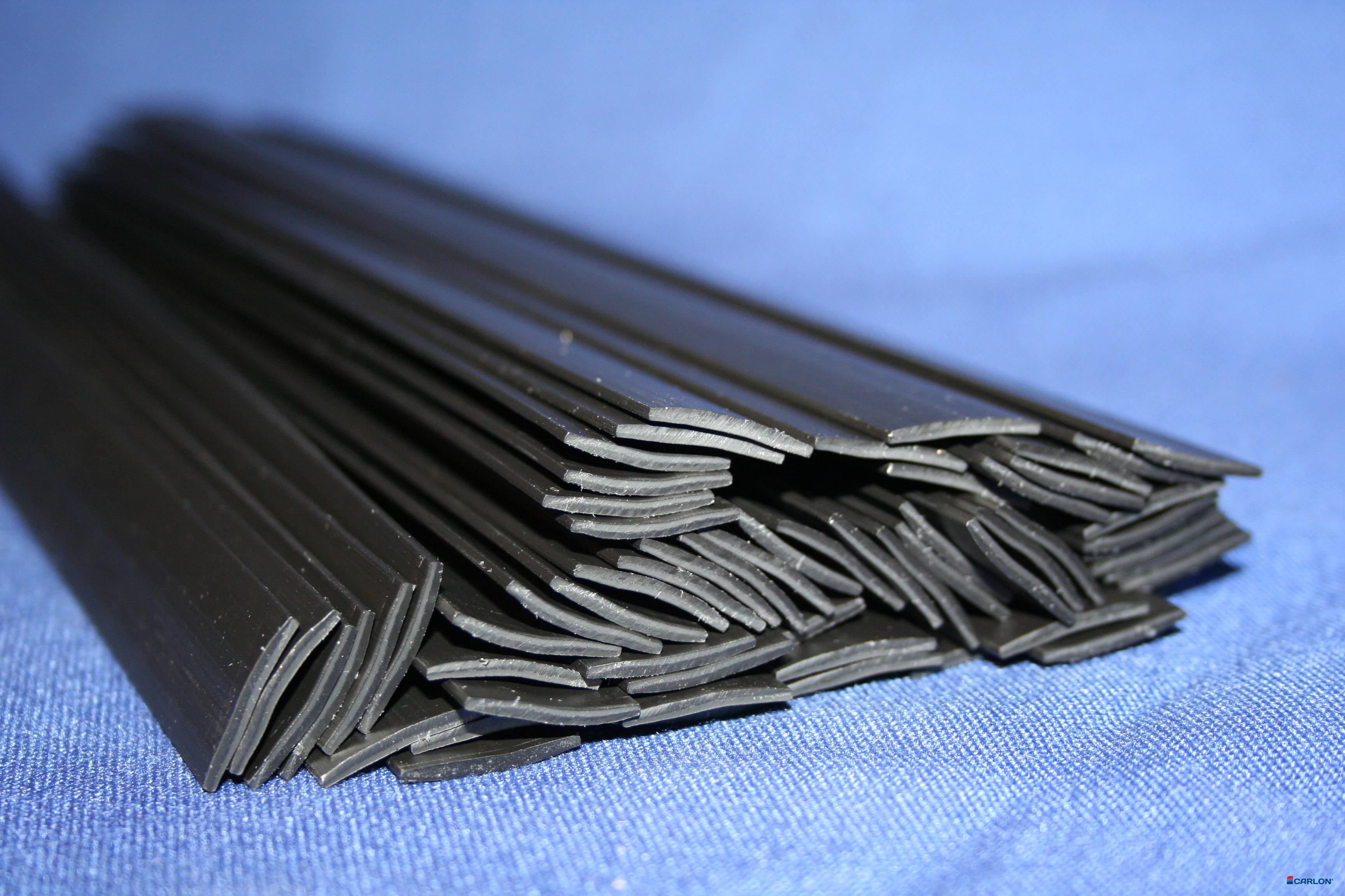 Lasdraad kunststof PP zwart plat 1,6x19mm (450gr)