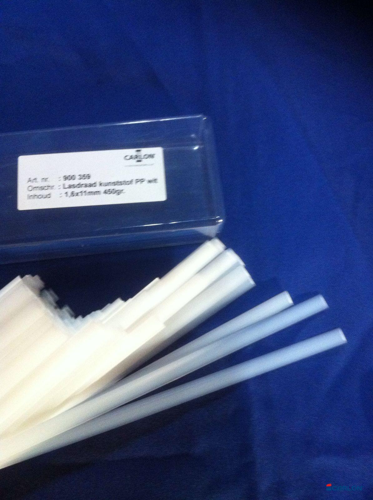 Lasdraad kunststof PP wit 1,3x10mm 450gr